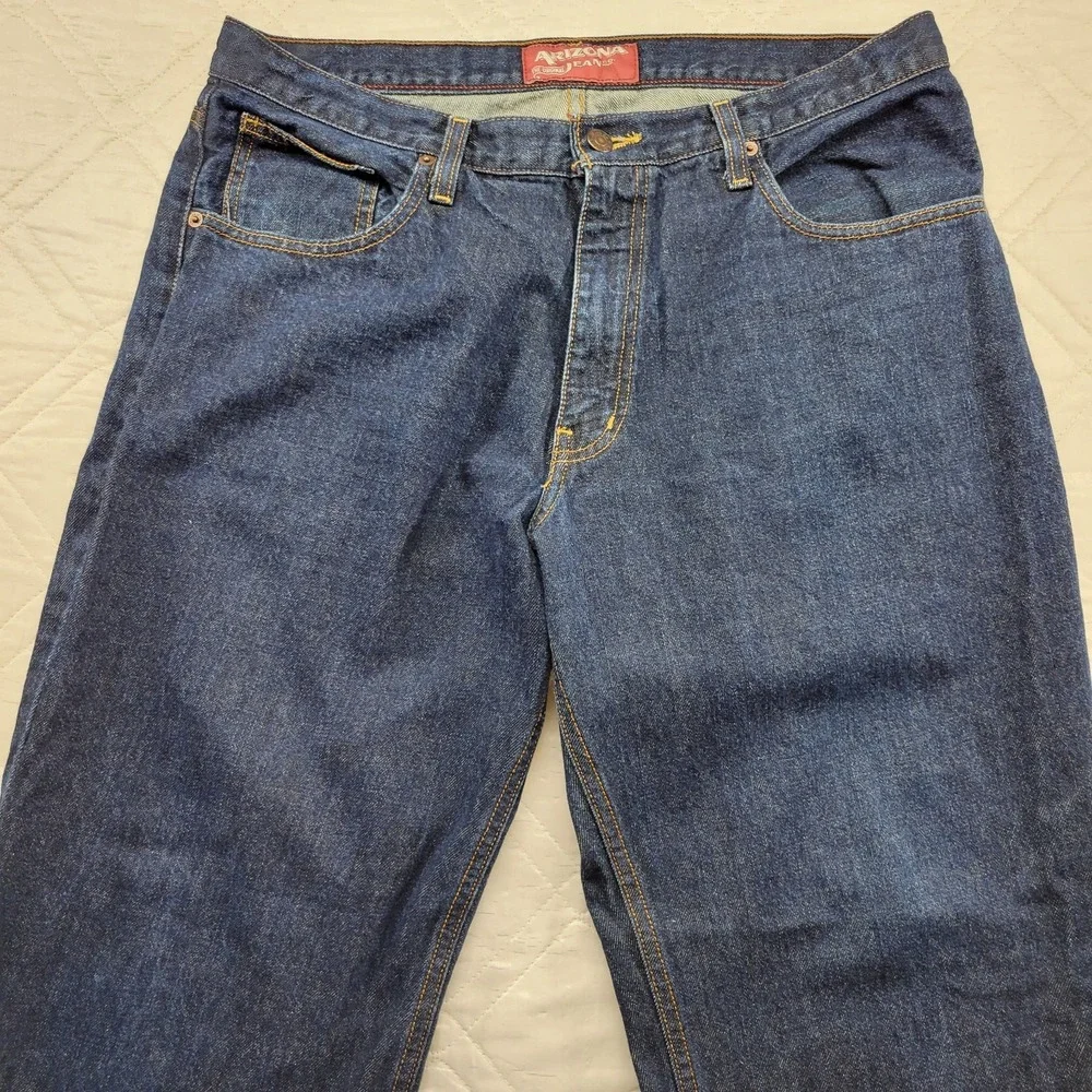 Arizona Jean Co Loose Straight dark blue jeans size 36X32